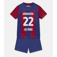 Dětský fotbalový dres Barcelona Ilkay Gundogan #22 2023-24 Domácí Krátký Rukáv (+ trenýrky)